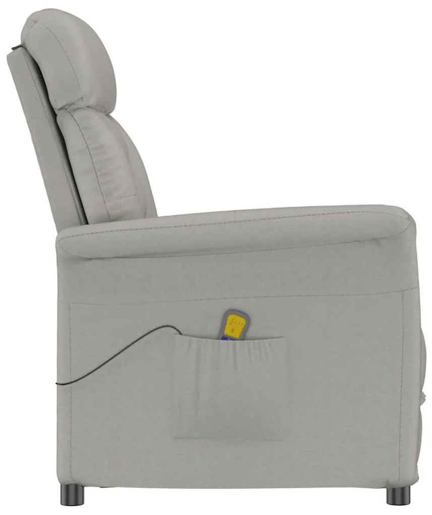 vidaXL Καρέκλα μασάζ Ανοιχτό γκρι 70.5 x 96.5 x 95 cm Πολυεστέρας