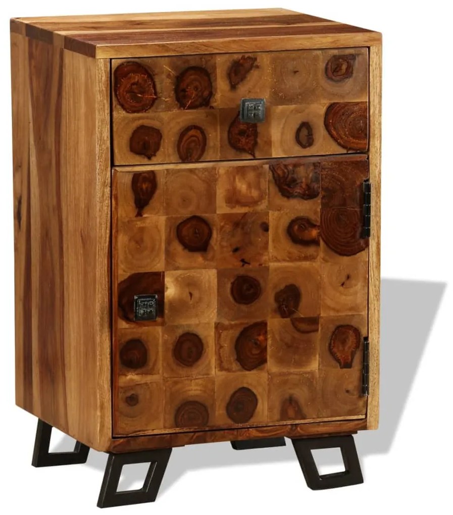vidaXL Κομοδίνο 37 x 30 x 54 εκ. από Μασίφ Ξύλο Sheesham
