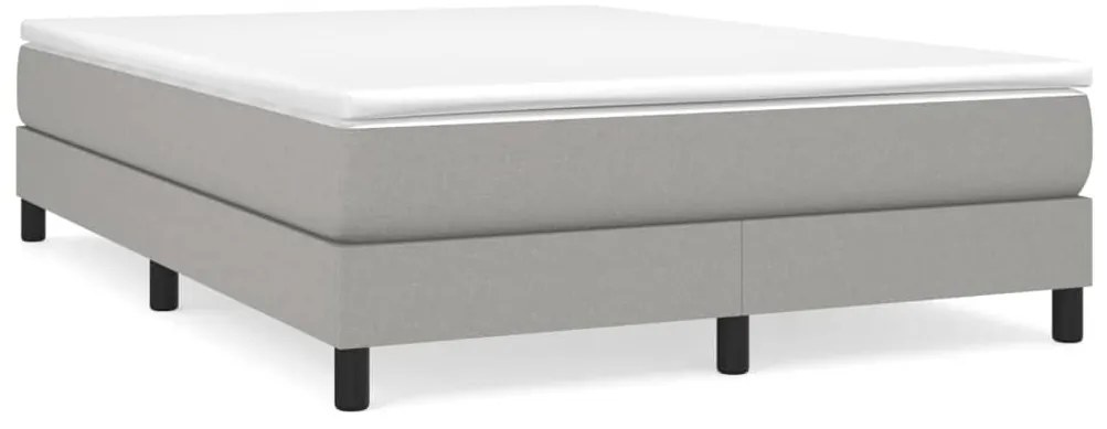 vidaXL Σκελετός Κρεβατιού με Ελατήρια Αν. Γκρι 140x190 εκ. Υφασμάτινο