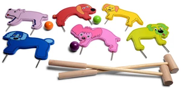 Ξύλινο Παιχνίδι Bs Toys Κροκέ Με Σκυλάκια