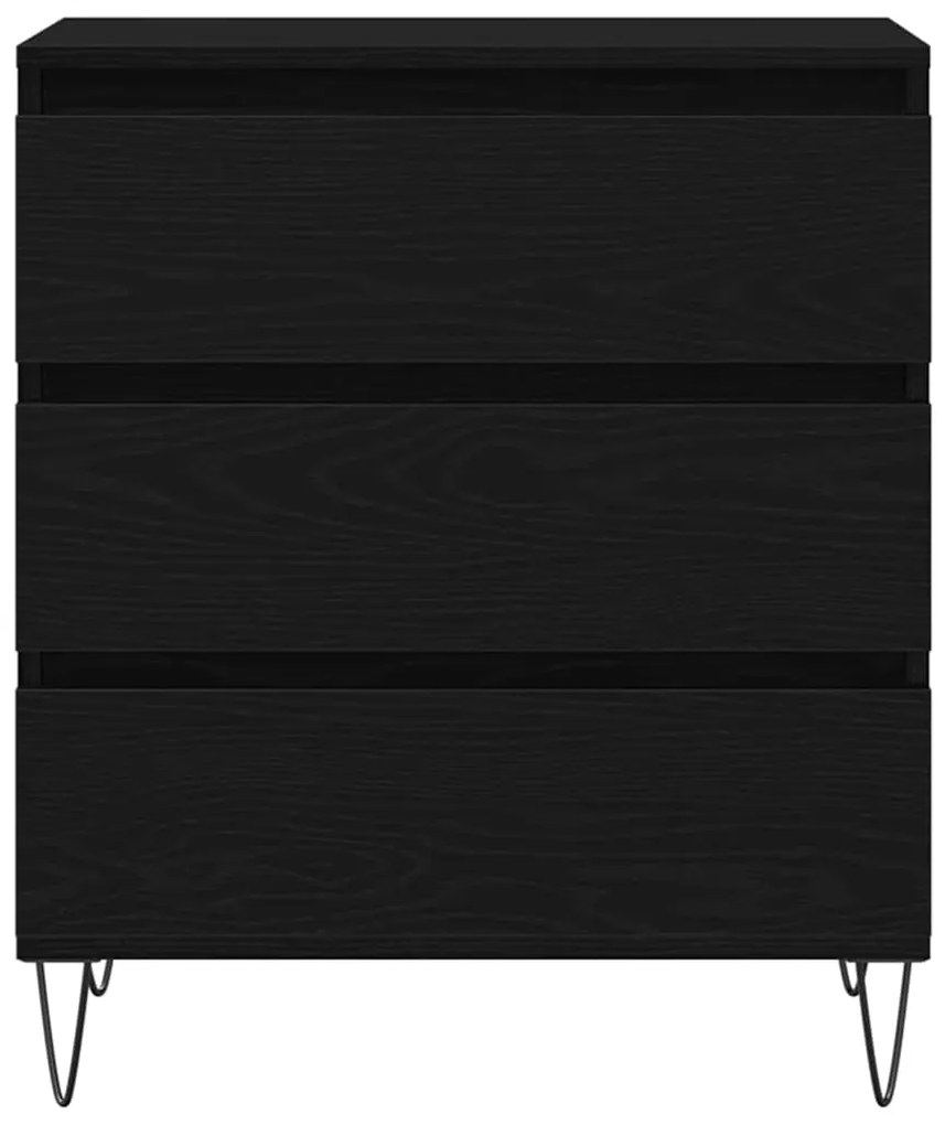 vidaXL Πλαϊνό γραφείο Μαύρη δρυς 60 x 35 x 70 cm Επεξεργασμένο ξύλο