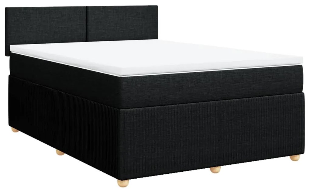 ΚΡΕΒΑΤΙ BOXSPRING ΜΕ ΣΤΡΩΜΑ ΜΑΥΡΟ 160X200 ΕΚ. ΥΦΑΣΜΑΤΙΝΟ 3289802