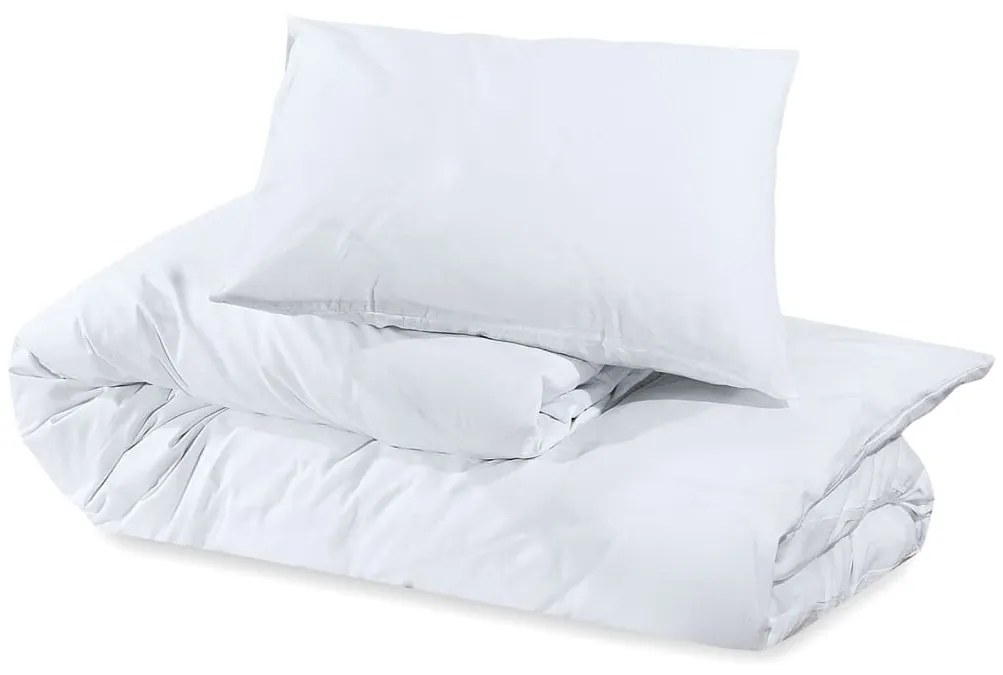 vidaXL Σετ Παπλωματοθήκη  Λευκό 135x200 cm Βαμβακερό
