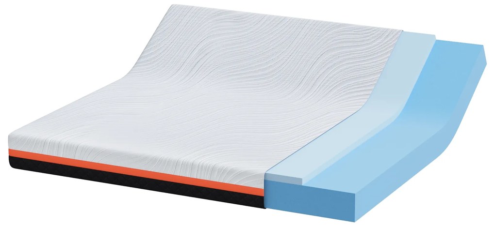 vidaXL Στρώματα Λευκό, Γκρι 200 x 200 cm