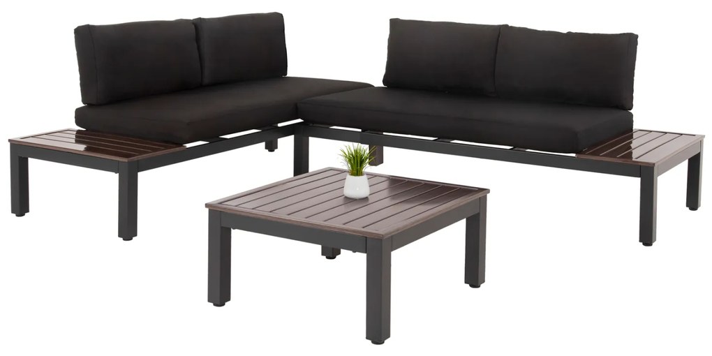 ΣΕΤ ΣΑΛΟΝΙ ΠΟΛΥΜΟΡΦΙΚΟ DEX 3TMX HM6090 ΑΛΟΥΜΙΝΙΟ ΣΕ ΑΝΘΡΑΚΙ & ΚΑΦΕ-ΜΑΥΡΑ ΜΑΞΙΛΑΡΙΑ