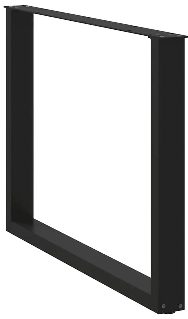 vidaXL Πόδια Τραπεζαρίας σε Σχήμα U 2 τεμ. Μαύρο 100x(72-73) εκ. Ατσάλι