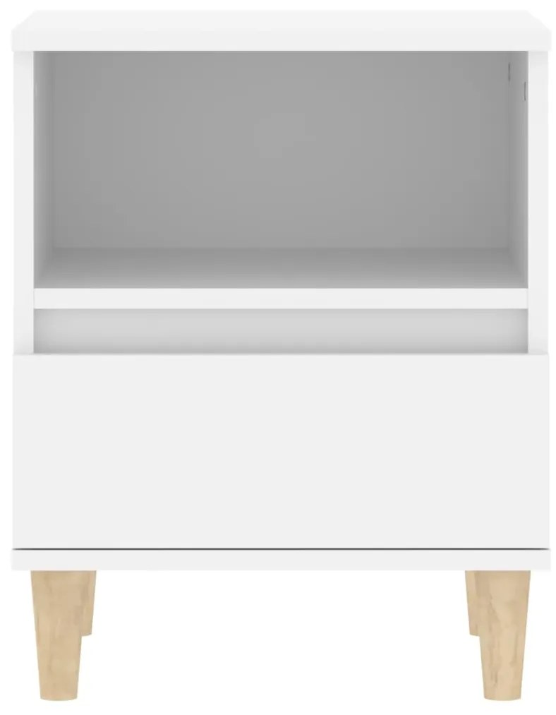 vidaXL Κομοδίνο Λευκό 40 x 35 x 50 εκ.