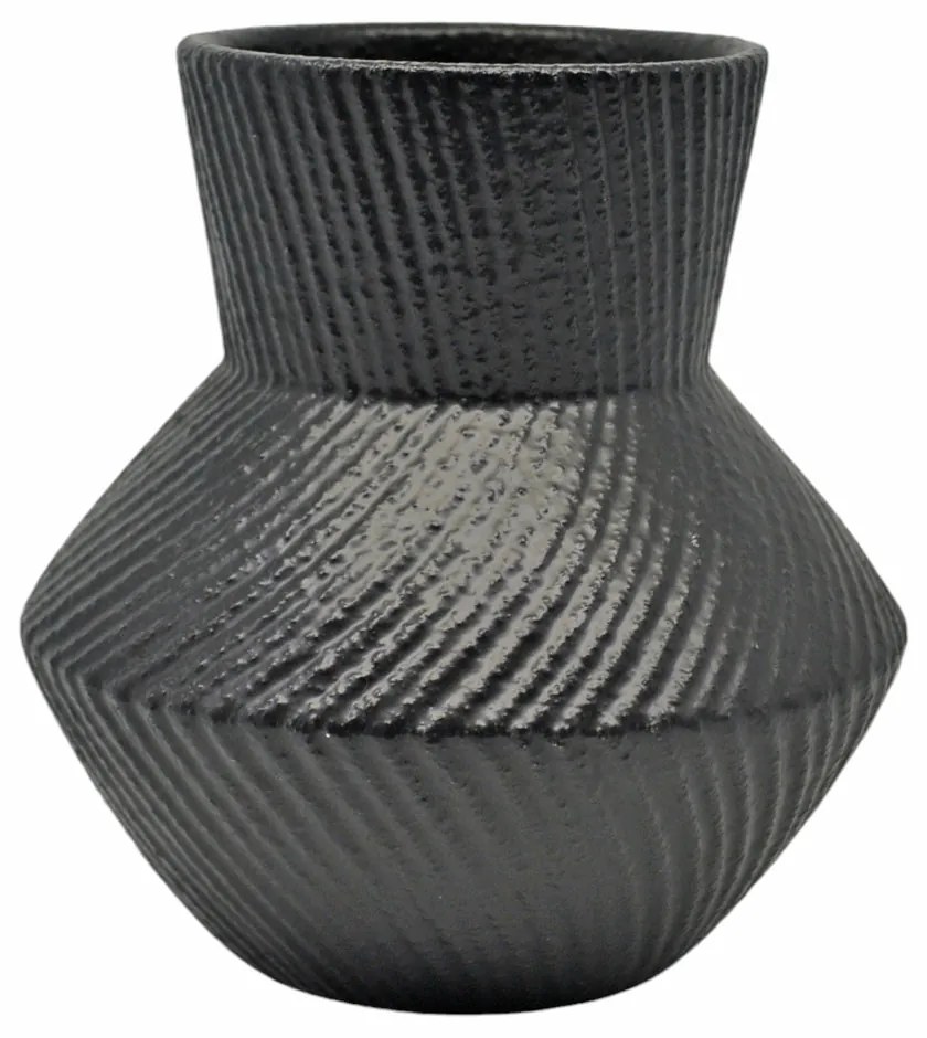 Βάζο Μαύρο Κεραμικό 17.5x17.5x18cm ANKOR