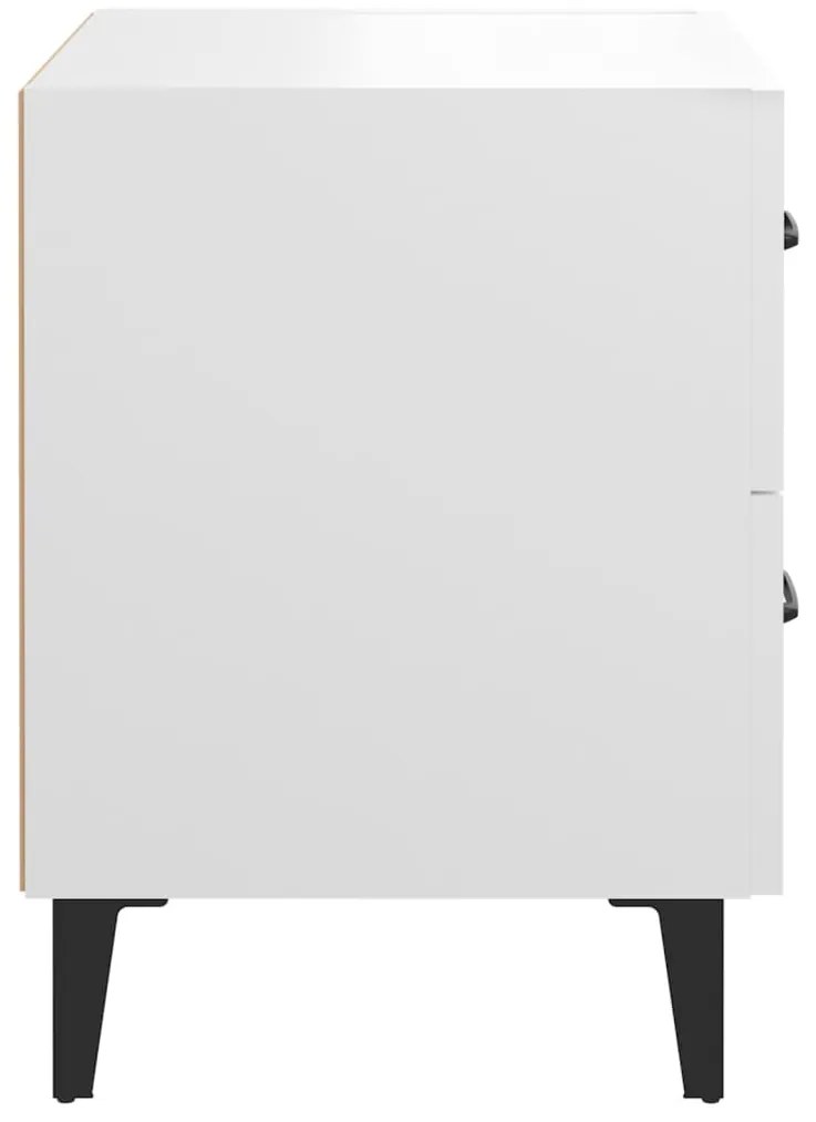 vidaXL Κομοδίνο Λευκό 40 x 35 x 47,5 εκ.