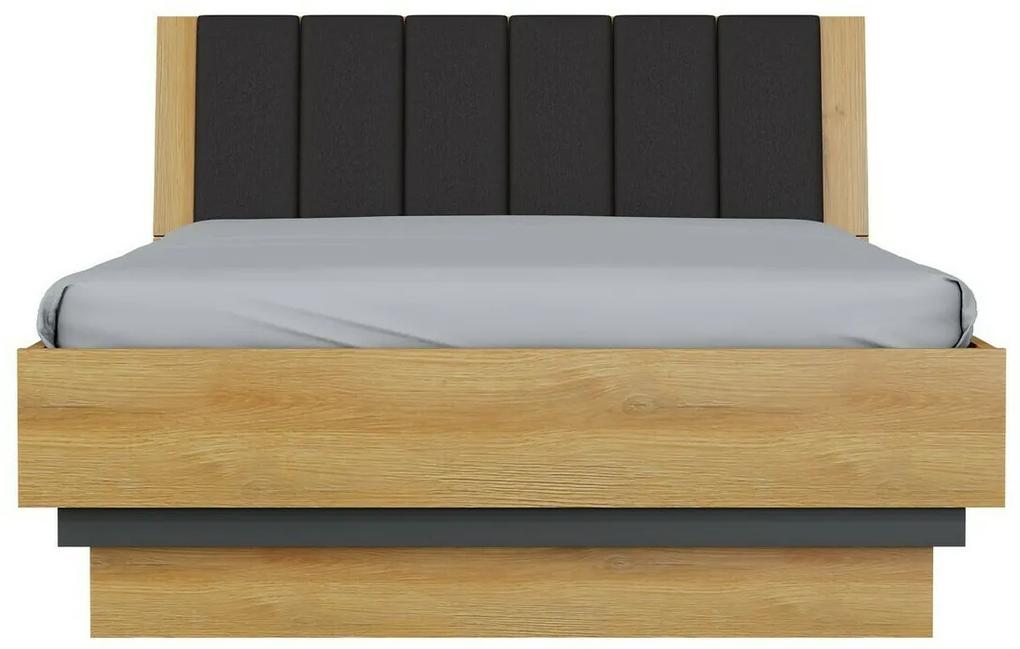 Κρεβάτι Orlando S118, Διπλό, Καφέ, 180x200, Πλαστικοποιημένη μοριοσανίδα, Τάβλες για Κρεβάτι, 190x220x100cm | Epipla1.gr