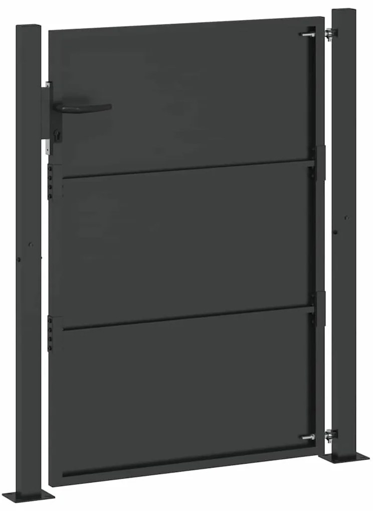vidaXL Πύλη Κήπου, Πύλη Κήπου 105x200 εκ. από Corten Ατσάλι Μαύρο