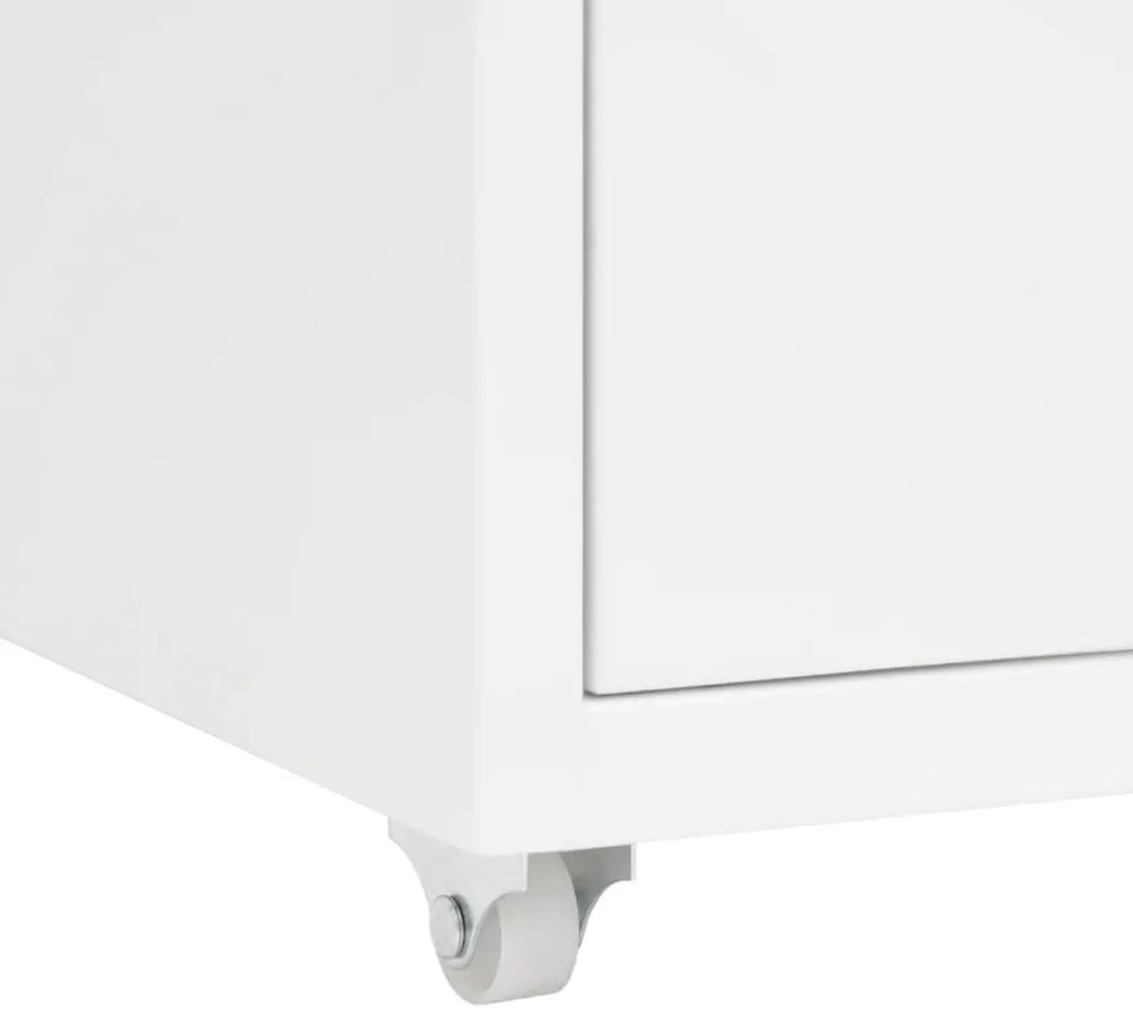 vidaXL Αρχειοθήκη Φορητή Λευκή 28 x 41 x 69 εκ. Μεταλλική