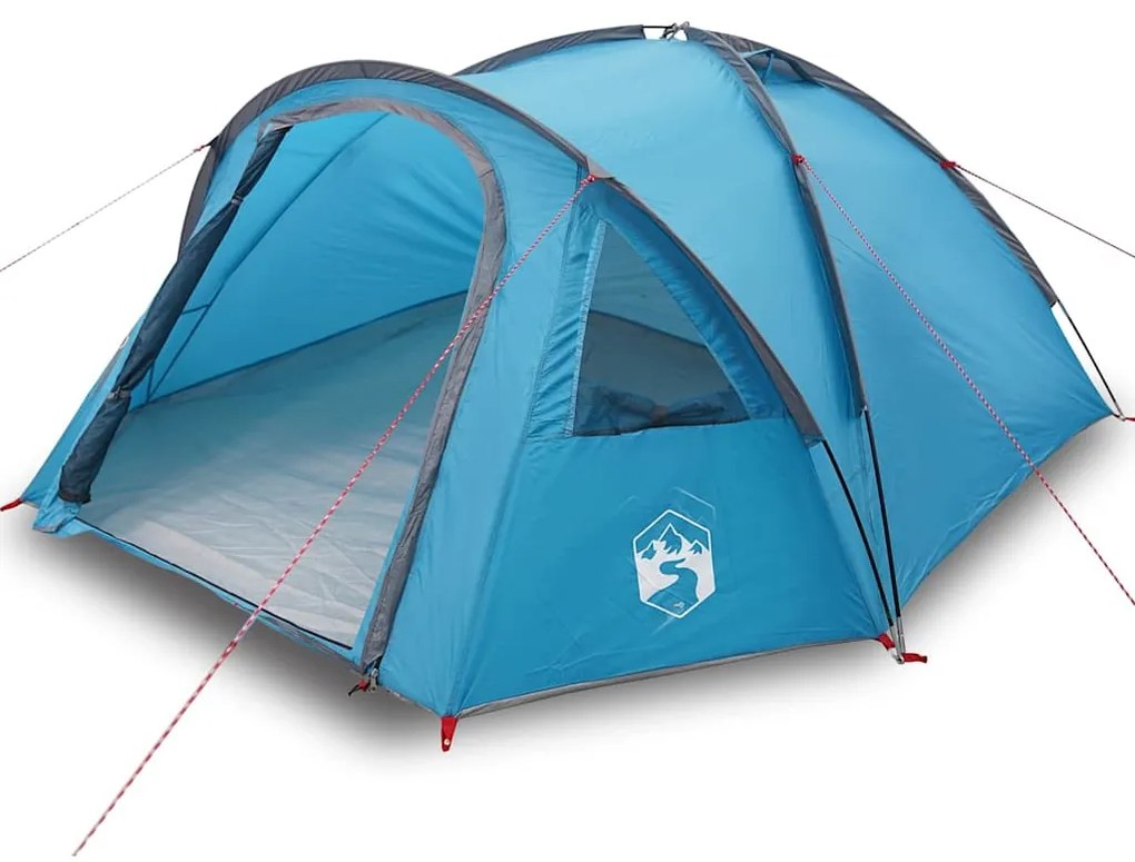vidaXL Σκηνή Camping με στέγη Μπλε 308 x 268 x 130 εκ. Πολυεστέρας