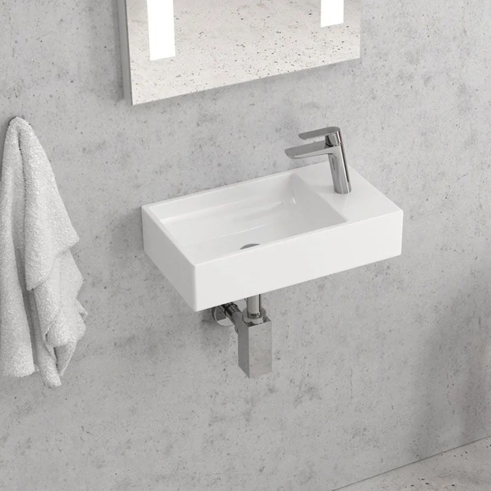 Νιπτήρας Αναρτώμενος LT 5043 46x26x10,5cm White Karag Πορσελάνη