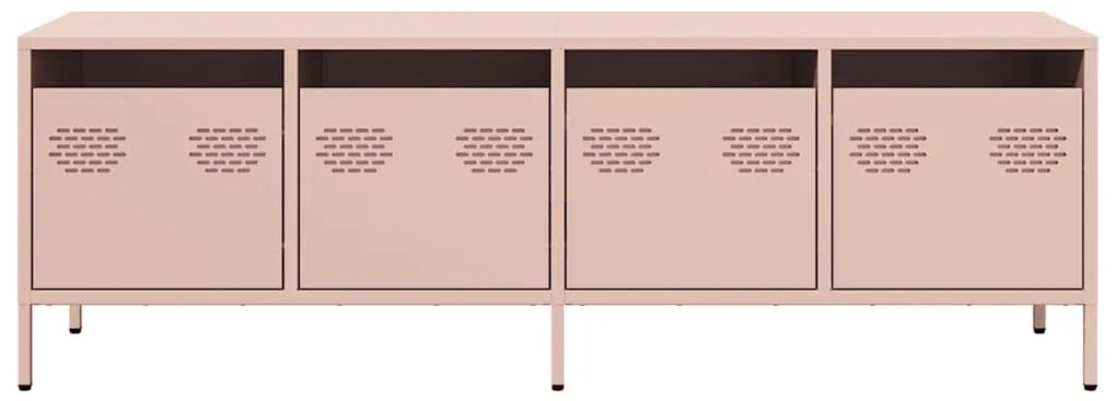 vidaXL Έπιπλο Τηλεόρασης Ροζ 135x39x43,5 εκ. Ατσάλι Ψυχρής Έλασης