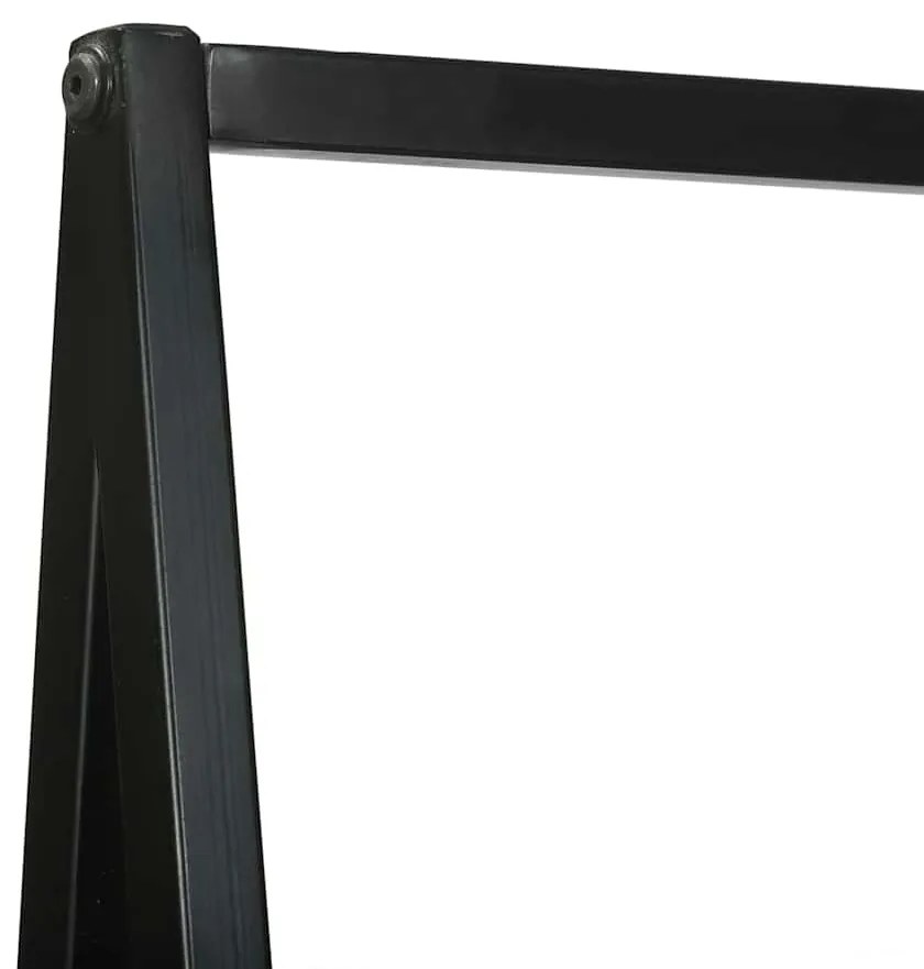 vidaXL Ράφι Ρούχων με ράφι Μαύρο 60 x 45 x 180 εκ. Μασίφ ξύλο ακακίας