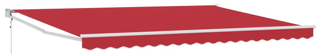 vidaXL Ανασυρόμενη Τέντα Κόκκινη 450x300 cm