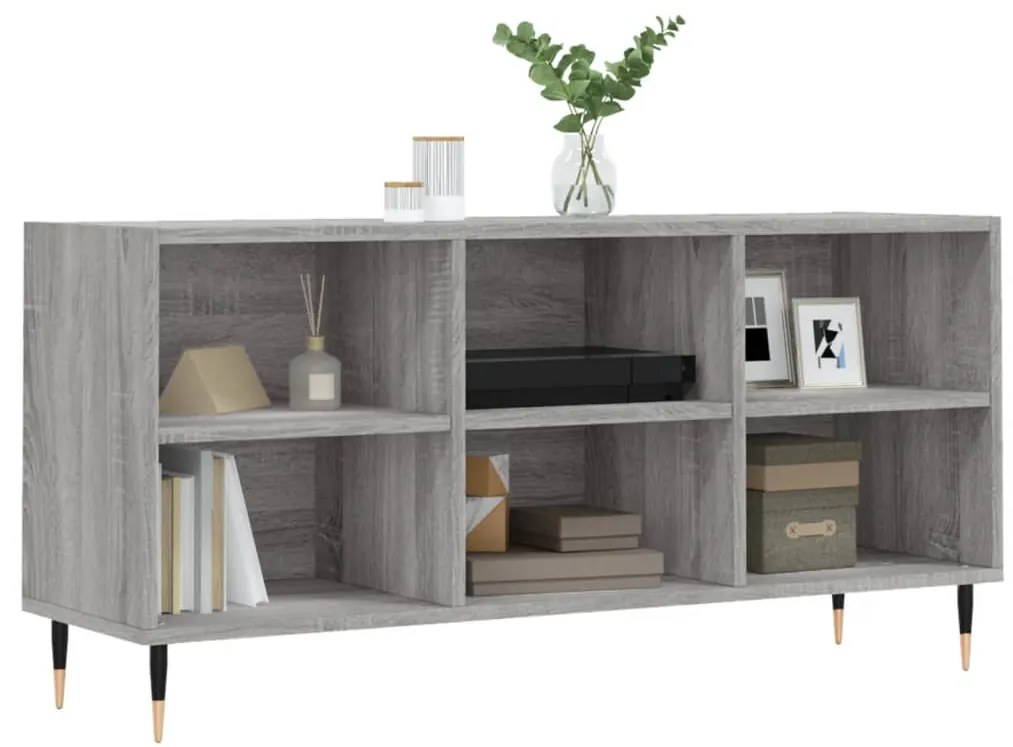 vidaXL Έπιπλο Τηλεόρασης Γκρι Sonoma 103,5x30x50 εκ Επεξεργασμένο Ξύλο