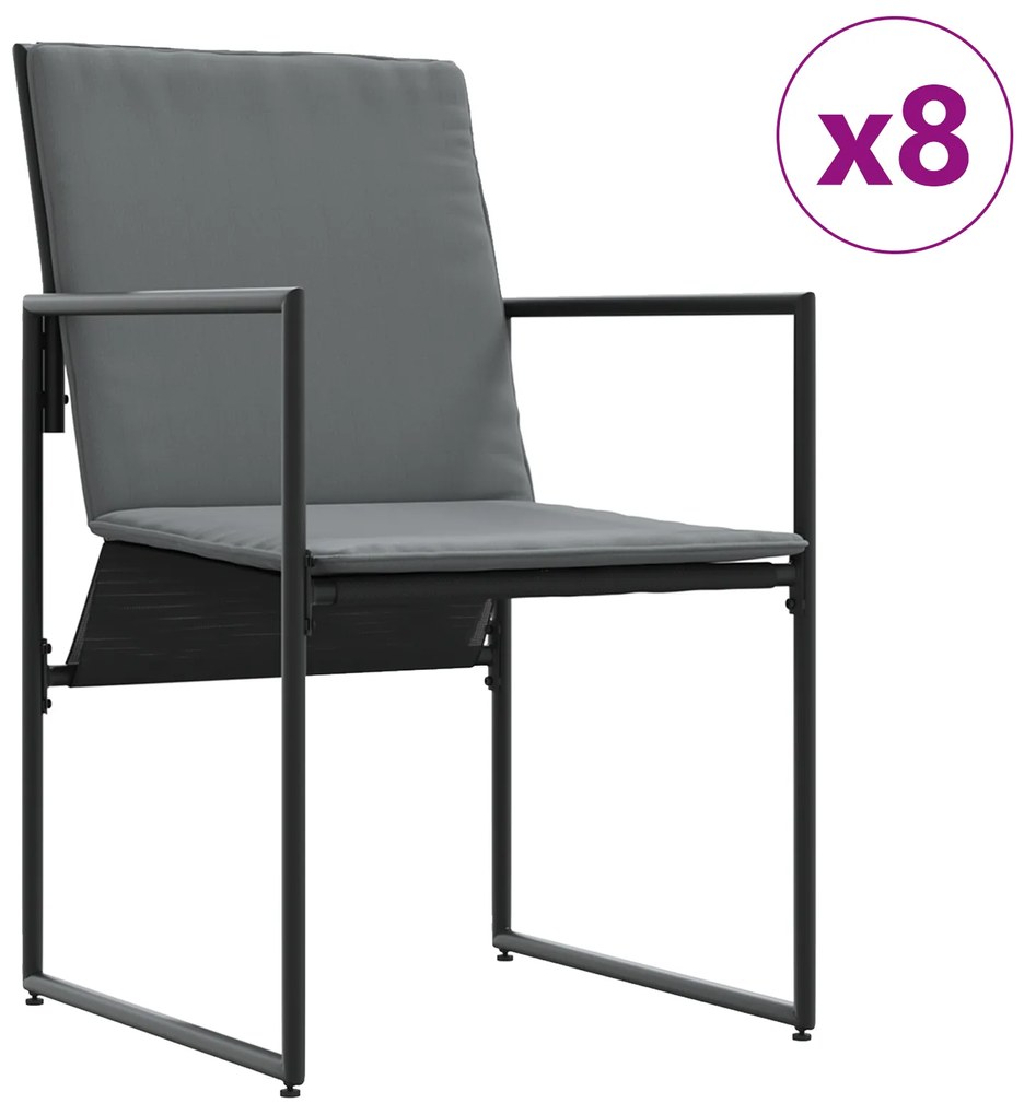 vidaXL σετ τραπεζαρίας κήπου 12 τεμαχίων με μαξιλάρια από ατσάλι και τεξτιλέν