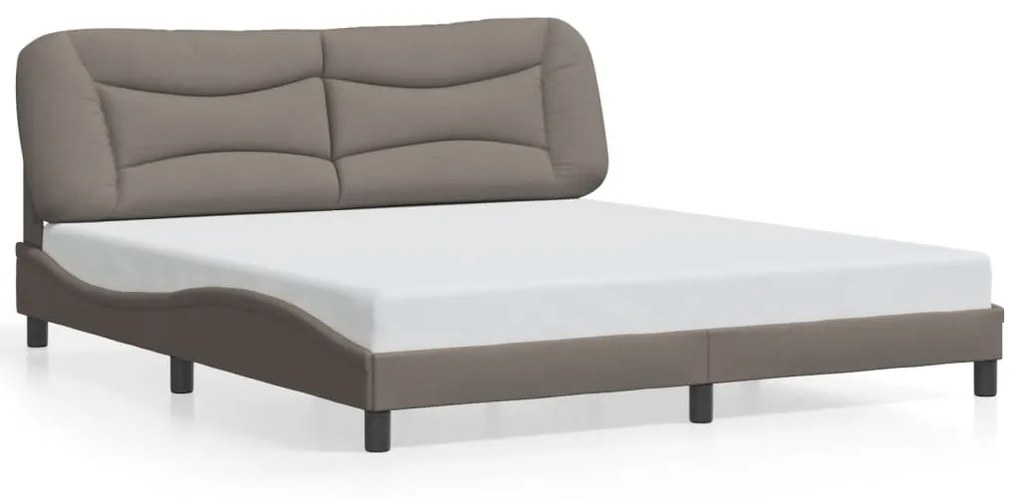 vidaXL Σκελετός Κρεβατιού Χωρίς Στρώμα Taupe 180x200 εκ. Υφασμάτινο