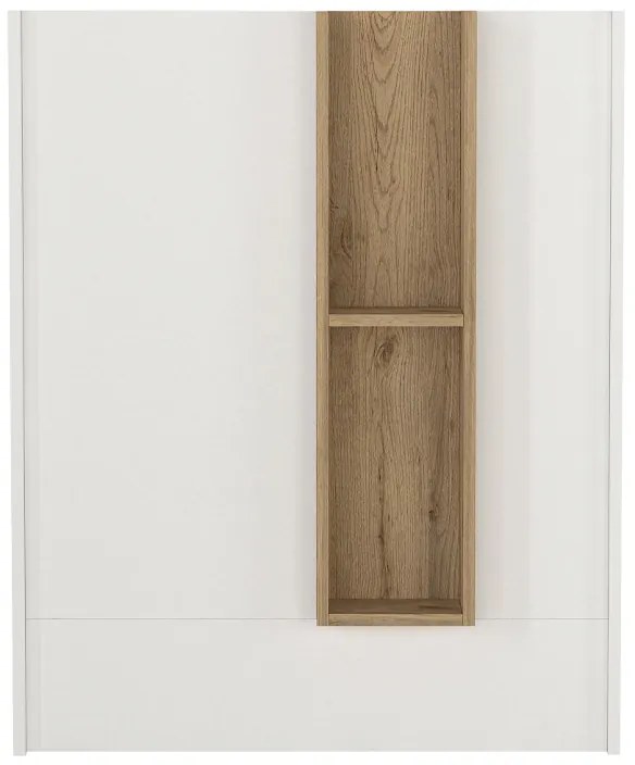 Γραφείο υποδοχής - reception Bonveno Megapap χρώμα λευκό - sepet oak 90x43,2x110εκ.