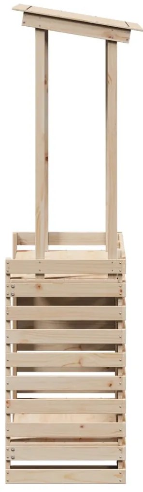 vidaXL Τραπέζι Μπαρ Κήπου με Οροφή 112,5x57x195,5 εκ. Μασίφ Πεύκο