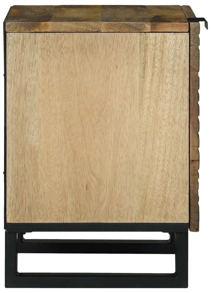 vidaXL Κομοδίνα - 2 κομμάτια, 40x33.5x46 εκ., Στερεό Ξύλο Μάνγκο
