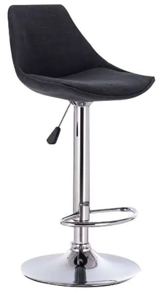 Σκαμπό Μπαρ Bar88 Με Αμορτισέρ 43.0205 Black 38Χ46Χ85-105cm Metal, Fabric