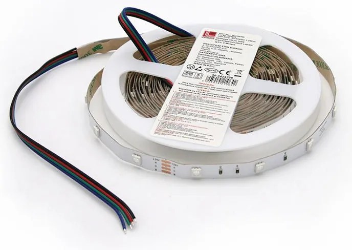 Adeleq Ταινία LED 5m 24VDC 5050 7.2W Και 30LED Ανά Μέτρο IP20 RGB 30-3424799