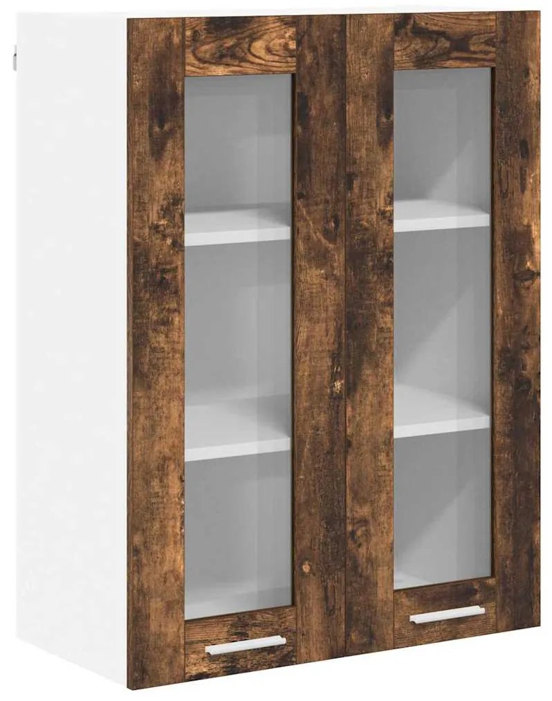 vidaXL Κρεμαστό ντουλάπι με αποθήκευση Καπνιστό Δρύς 60 x 31 x 80 εκ.