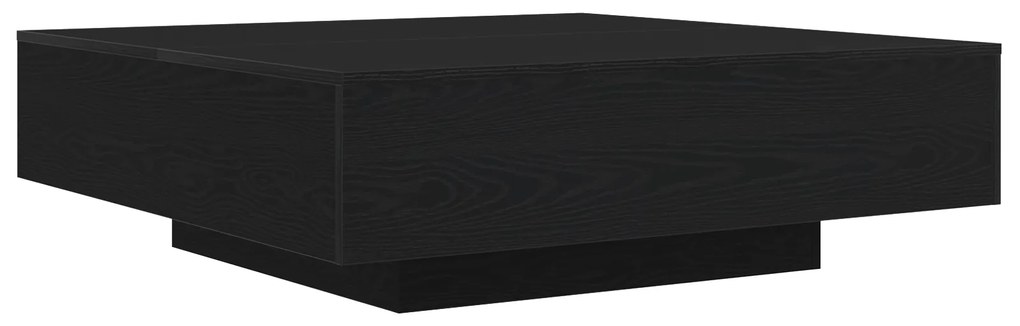 vidaXL Τραπέζι καφέ με LED φώτα Μαύρη Δρυς 100x100x31 εκ.