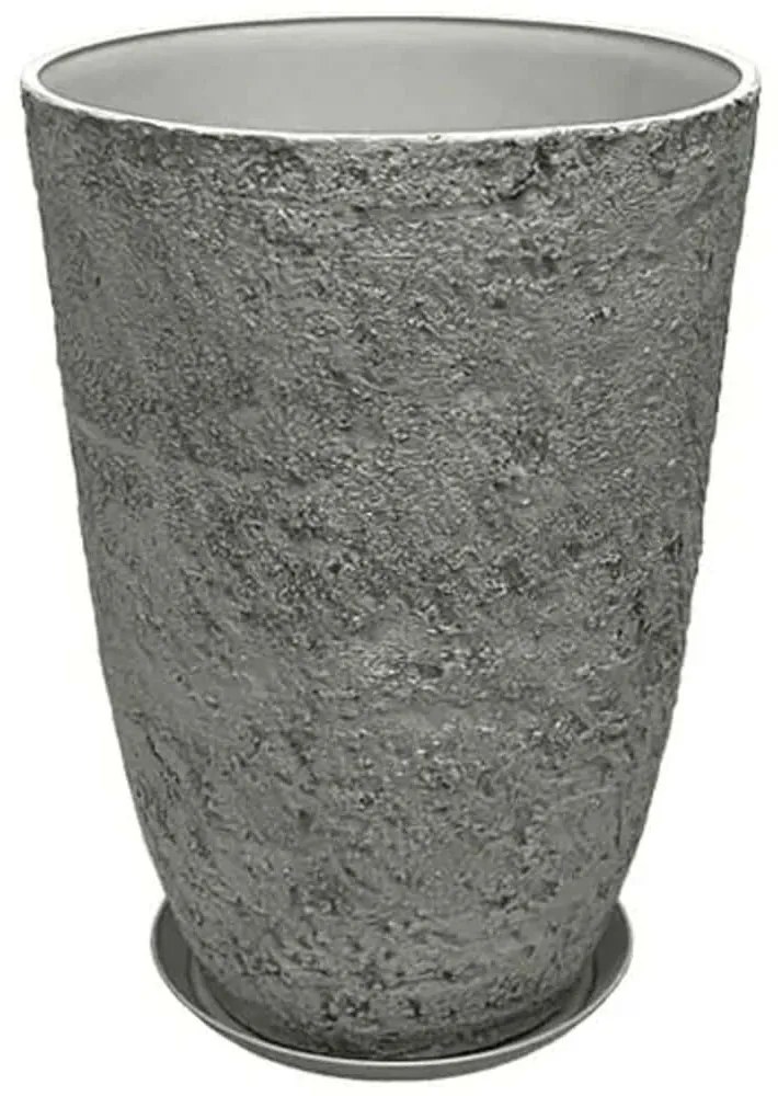 Κασπώ Βράχος 06-10002-S Φ35,5x49,5cm Grey Marhome Πολυρεσίνη