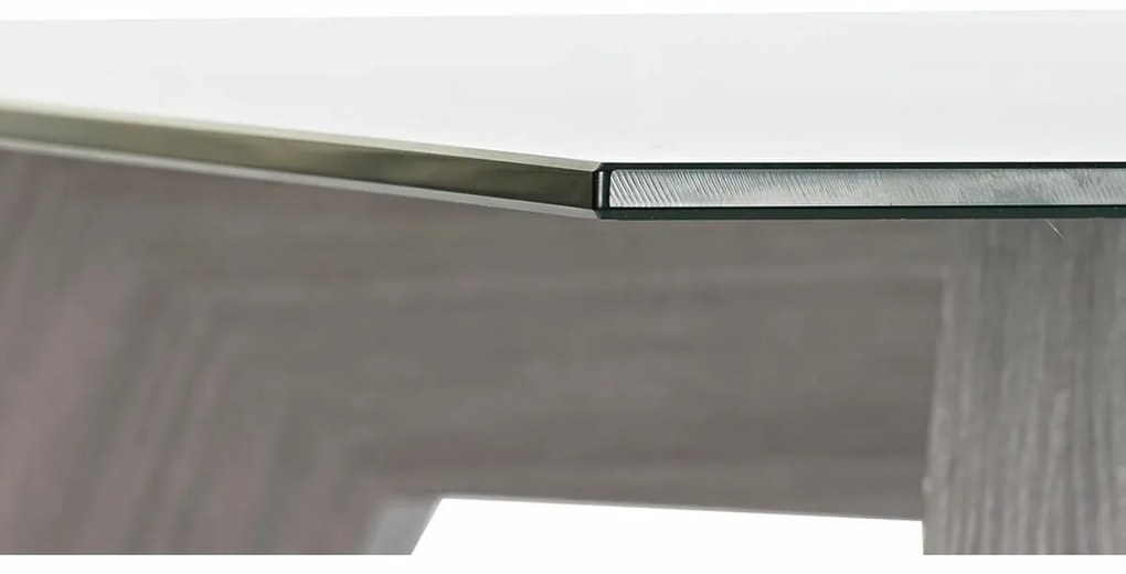 Τραπεζαρία DKD Home Decor Κρυστάλλινο Γκρι Διαφανές Ξύλο MDF (160 x 90 x 75 cm)