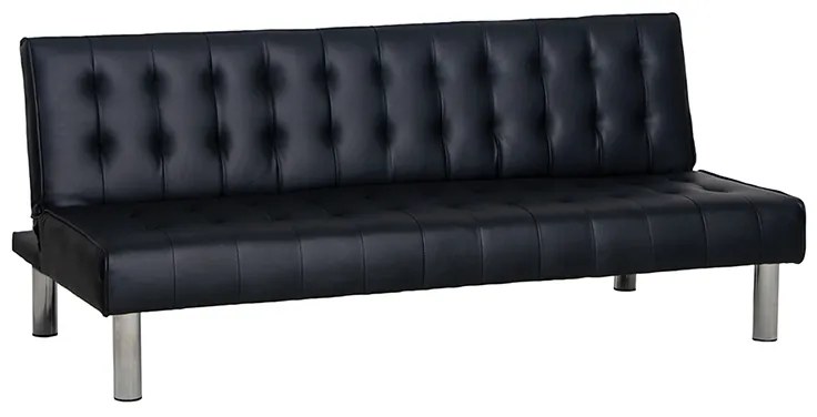 ZITA PLUS STATE BLACK PU ΚΑΝΑΠΕΣ-ΚΡΕΒΑΤΙ 180X79εκ. ΚΑΝΑΠΕΣ 180X79X74εκ.- ΚΡΕΒ. 180X95X36εκ.40.0204