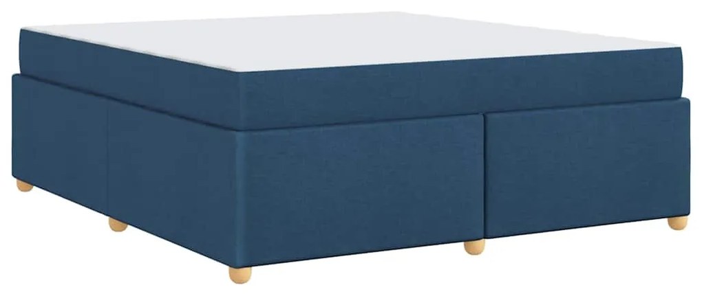 vidaXL Σκελετός Κρεβατιού με στρώμα Μπλε 180 x 200 cm ύφασμα