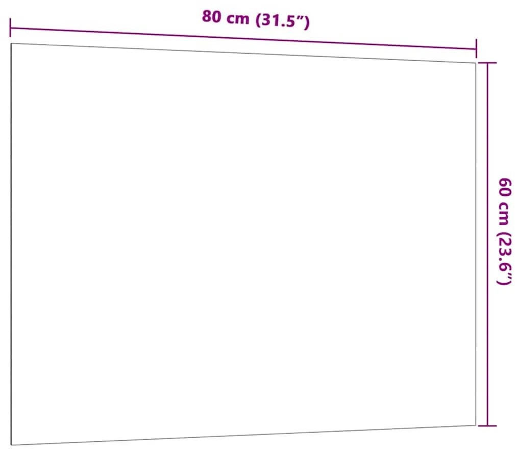 vidaXL Πίνακας Επιτοίχιος Μαγνητικός Μαύρος 80x60 εκ. από Ψημένο Γυαλί