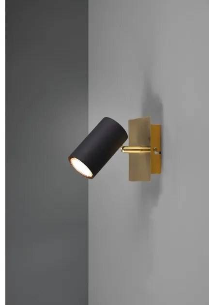 Σποτ Φωτιστικό Οροφής Τοίχου 1xGU10 Κινητό Marley Trio Lighting-802400180-Μαύρο-Χρυσό 802400180