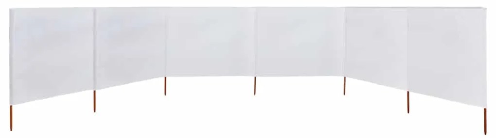 vidaXL Προστατευτικό Αέρα με 6 Πάνελ Λευκό Άμμου 800x120 εκ Υφασμάτινο