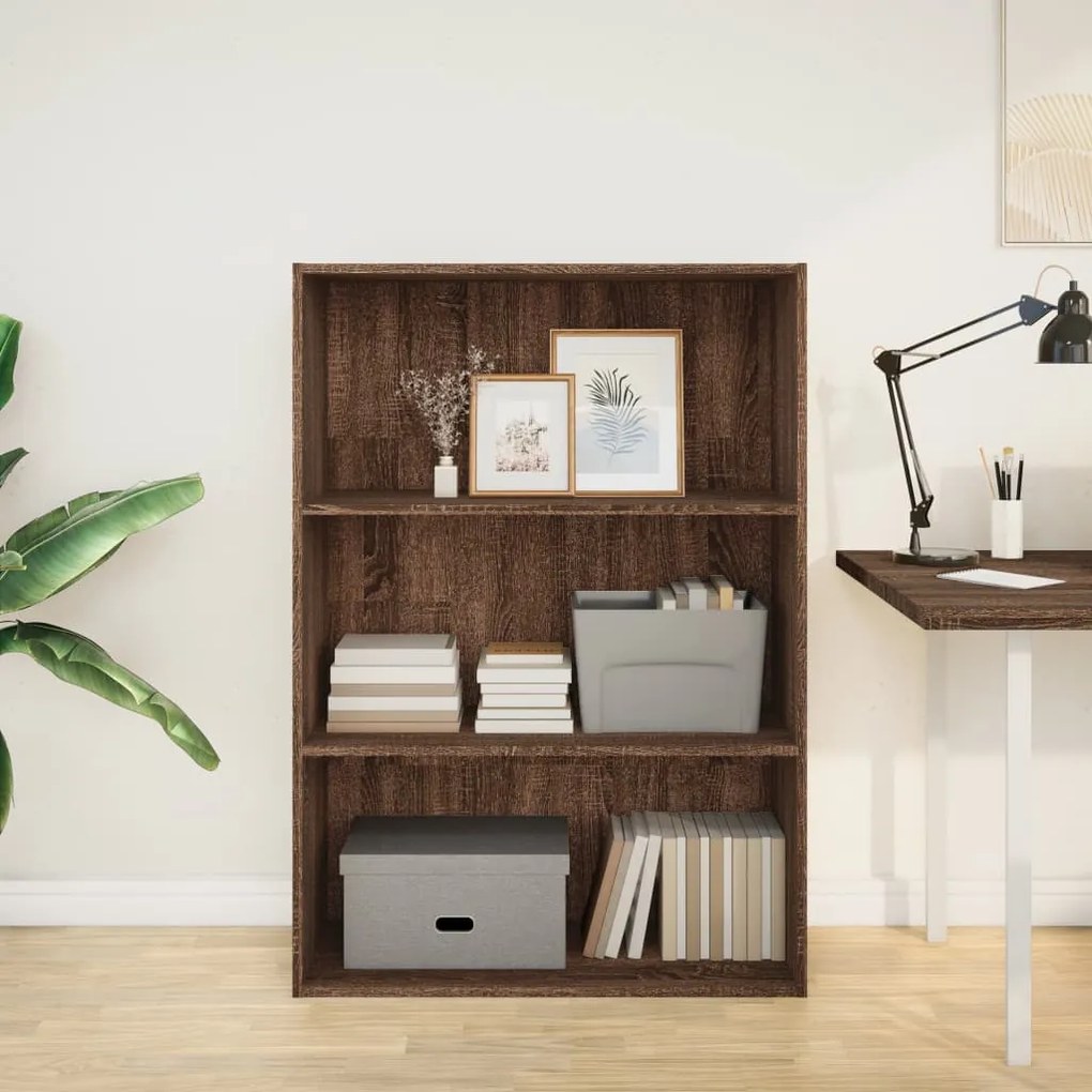 vidaXL Βιβλιοθήκη Καφέ Δρυς 80x30x114 εκ. από Επεξεργασμένο Ξύλο