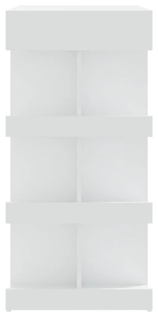 vidaXL Τραπέζι Μπαρ με Ράφια Λευκό 100x50x101,5 εκ. από Μοριοσανίδα
