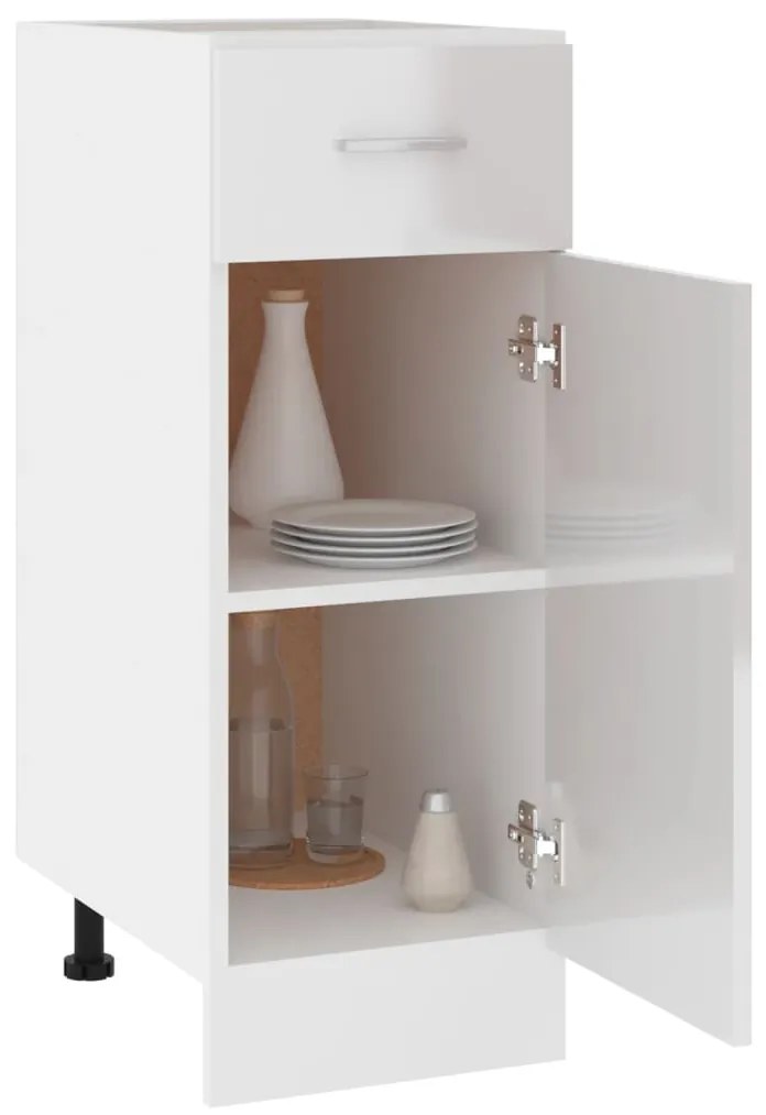 vidaXL Ντουλάπι με Συρτάρι Lyon Γυαλιστερό Λευκό 30x46x81,5εκ.