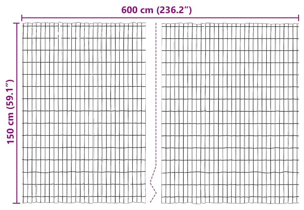 vidaXL Φράχτης από φλοιό δέντρου Καφέ 600 x 150 cm Φλοιός