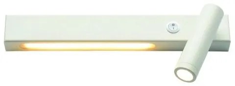 Απλίκα Φωτιστικό Τοίχου Σποτ LED 12W Reading Light Hermes Aca SF2110LEDWHR Λευκό