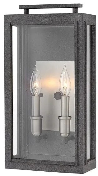 Φανάρι  Απλίκα Φωτιστικό Τοίχου 2xE14 IP44 Sutcliffe Quintiesse Elstead Lighting-QN-SUTCLIFFE-M-AZ-Μαύρο QN-SUTCLIFFE-M-AZ