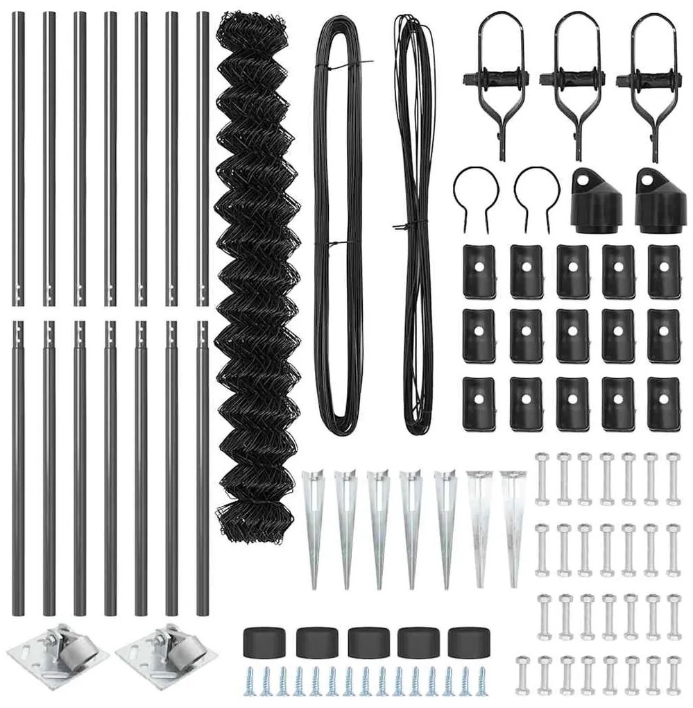 vidaXL Στύλος Περιφράξεων Γκρι 10 x 1,6 μ (40 x 40 mm πλέγμα)