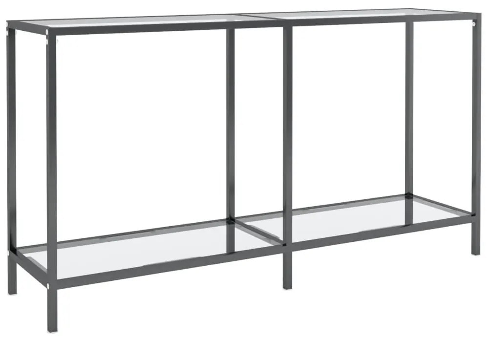 vidaXL Τραπέζι Κονσόλα Διαφανές 140 x 35 x 75,5 εκ. από Ψημένο Γυαλί