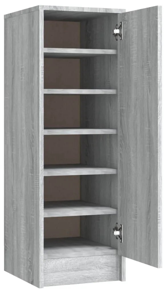 vidaXL Παπουτσοθήκη Γκρι Sonoma 32x35x92 εκ. από Επεξεργασμένο Ξύλο