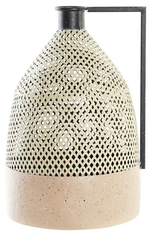 Βάζο DKD Home Decor Μαύρο Μέταλλο Καφέ Ανοιχτό καφέ (26 x 26 x 39 cm)