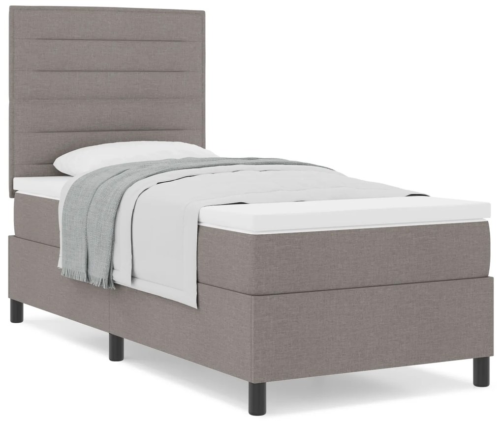 vidaXL Κρεβάτι με Ελατήρια και Στρώμα 80x200 cm Ύφασμα