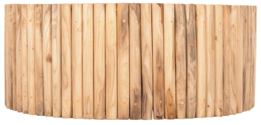 ΤΡΑΠΕΖΙ ΣΑΛΟΝΙΟΥ ΣΤΡΟΓΓΥΛΟ COOTER HM9862 ΚΛΑΔΙΑ TEAK-ΦΥΣΙΚΟ Φ100x40Υεκ.